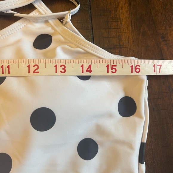 SWIM IN AQUA, Polka Dot Tankini w/ Black Bottom set, size L(12/14) - Picture 8 of 8